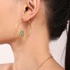 18K Gold-Plated Zircon Enamel Earrings Set