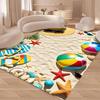 Tappeto Divertente HD Costa Estiva Spiaggia per Soggiorno Divano Tappeti Decorativi Morbidi Tappeto Camera da Letto Tappetino Tavolino da Caffè Cucina Tappeto Corridoio