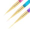 3pcs Manicure Tool Light Therapy Pull Pen 3 Sticks Color Plastic Brushed Color Pen Hook Line Pen