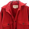 Melton 70er Vintage Oberbekleidung Made in USA Hemdjacke M Rot Herren Gebraucht