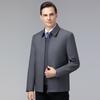 Cashmere coat, middle-aged men's short jacket, men's woolen woolen coat, thickened style