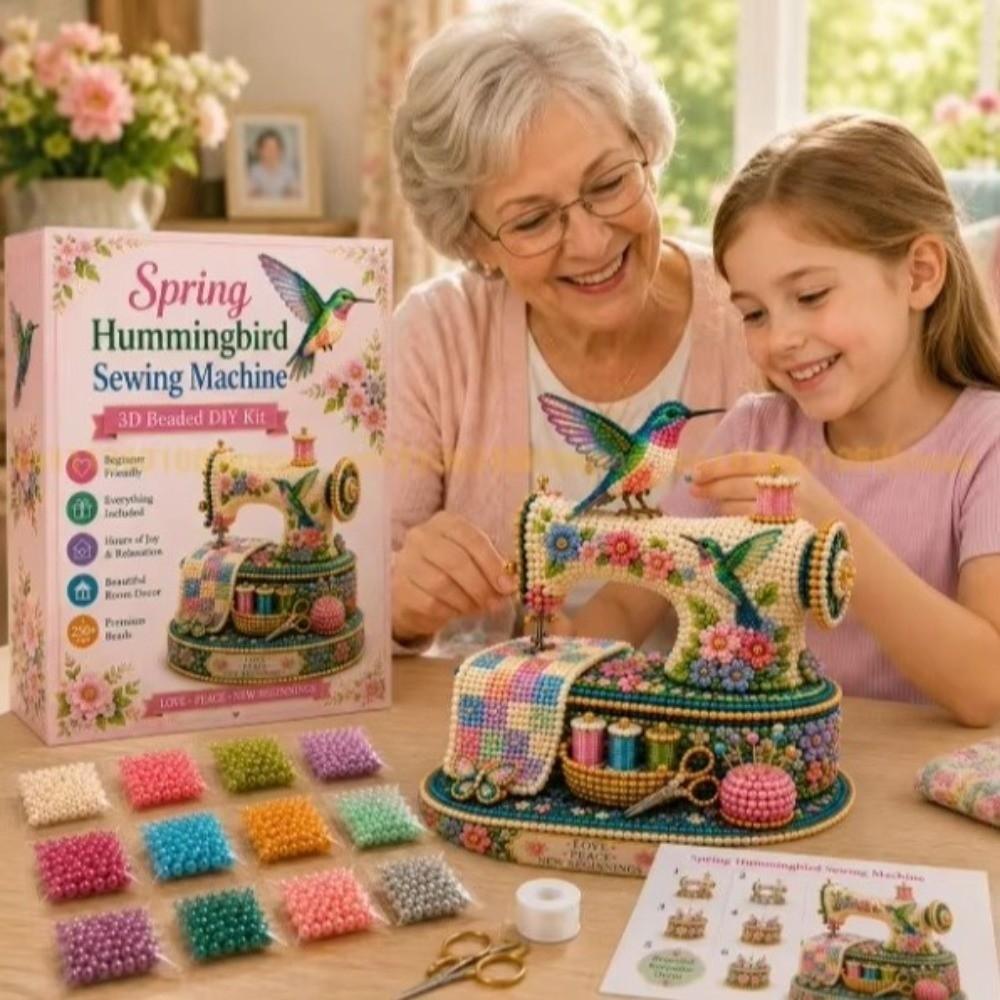 3D Beaded Beaded DIY Kit Spring Hummingbird Design Collector Edition Keepsake for Adults