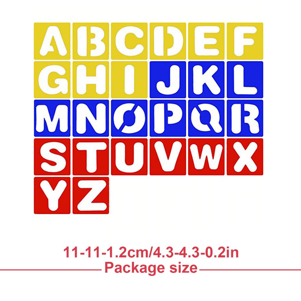 Stencils for Painting Plastic Alphabet Children Multi-purpose Paint Tools Learning Supplies Sturdy Scrapbooking DIY Crafts