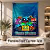 Geometry Dash Tapestry, Personalized Custom Text, Wall Hanging Tapestry For Living Room Home Wall Decor