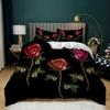 Rose Floral Duvet Cover Queen Twin King Size Romantic Flower Bedding Set for Kids Boys Girls Luxury Valentine's Day Bedding Set