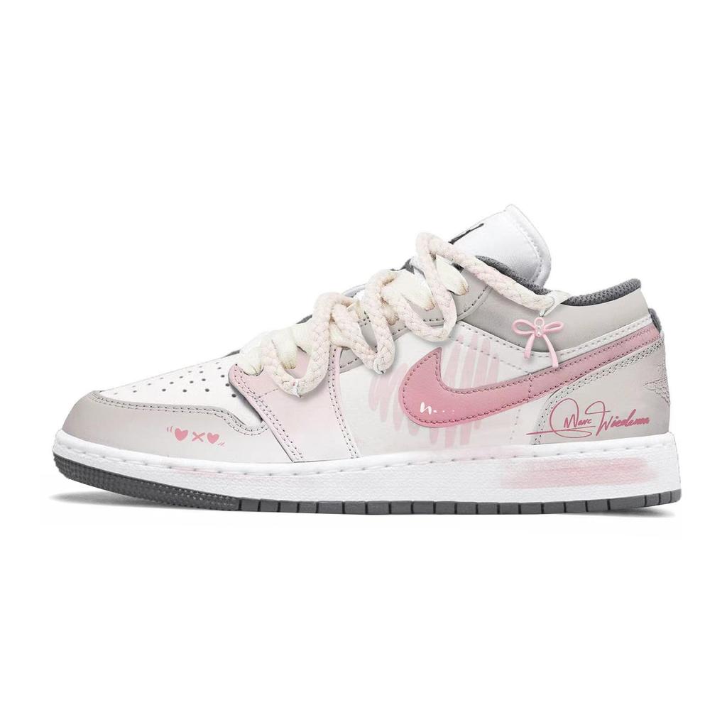 Jordan Air Jordan 1 Pelle Antiscivolo Resistente all'Abrasione Antiscivolo Resistente all'Abrasione Basse 553558-152(Team963-)