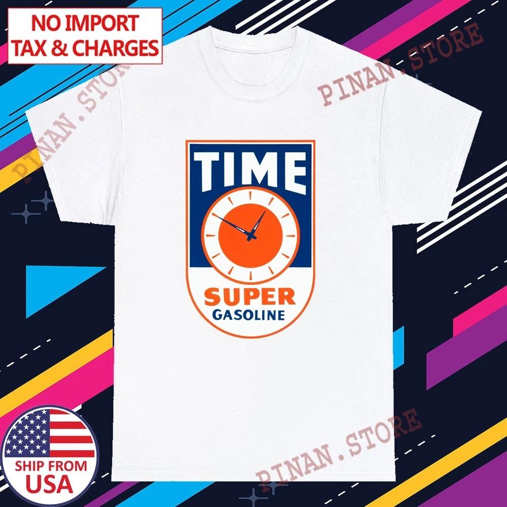TIME Super Gasoline Vintage OIL Men s White Size S-5XL S