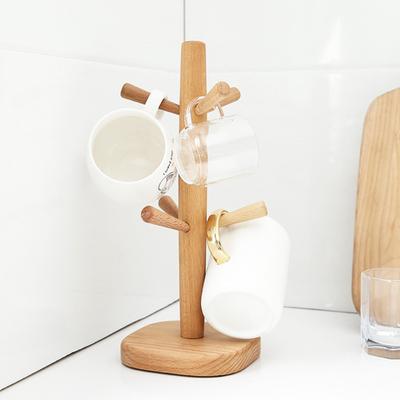 Tasse Trocknen Rack Doppel Schicht Lagerung Langlebig Nützlich 6 Krallen Holz Kaffee Becher Baum Zähler Organizer Haushalts Liefert