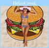 Hamburgers Donuts Pizza Design Beach Towel For Kids And Adults With Polyester Fabric For Pool And Beach Use