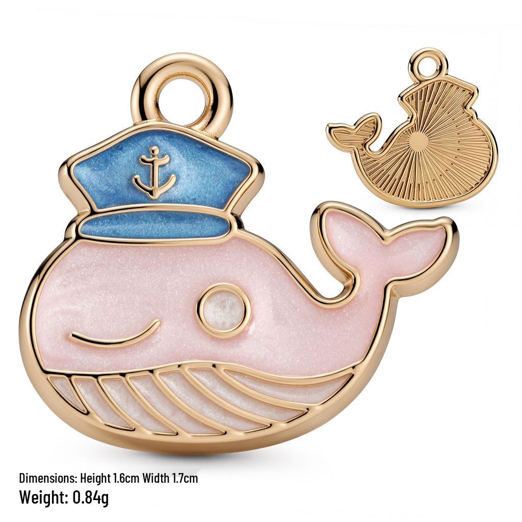 Colorful Alloy Ocean Charm Pendant for DIY Bracelets & Keychains