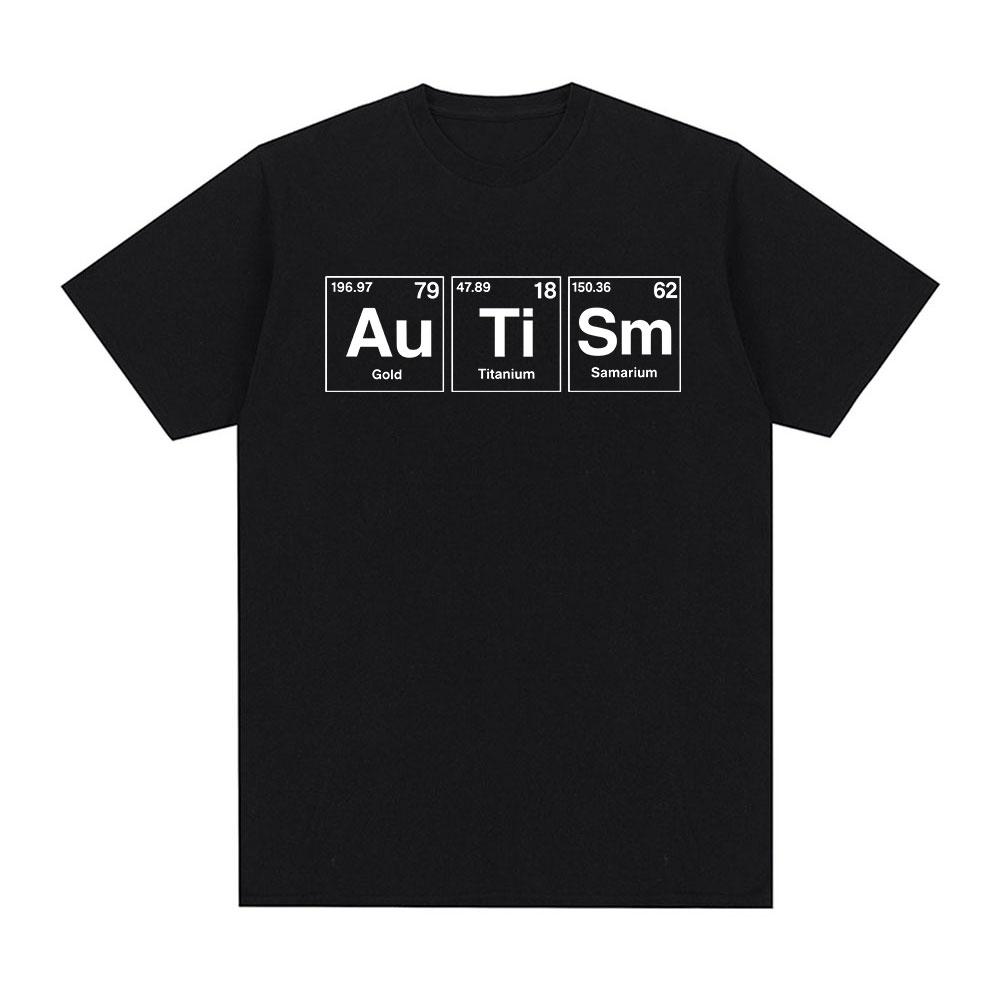 

Autism Periodic Table Funny Meme T-shirts Men s Women Clothing Fashion Summer Short Sleeves T-shirt Cotton Casual T Shirts - ... S разноцветный
