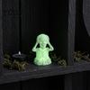 3D Printed Skull Model Facepalm Figurine, Luminous Green Skeleton Unique Desktop Display Items Statue for Gothic Home Decor, Halloween Ornament Modern