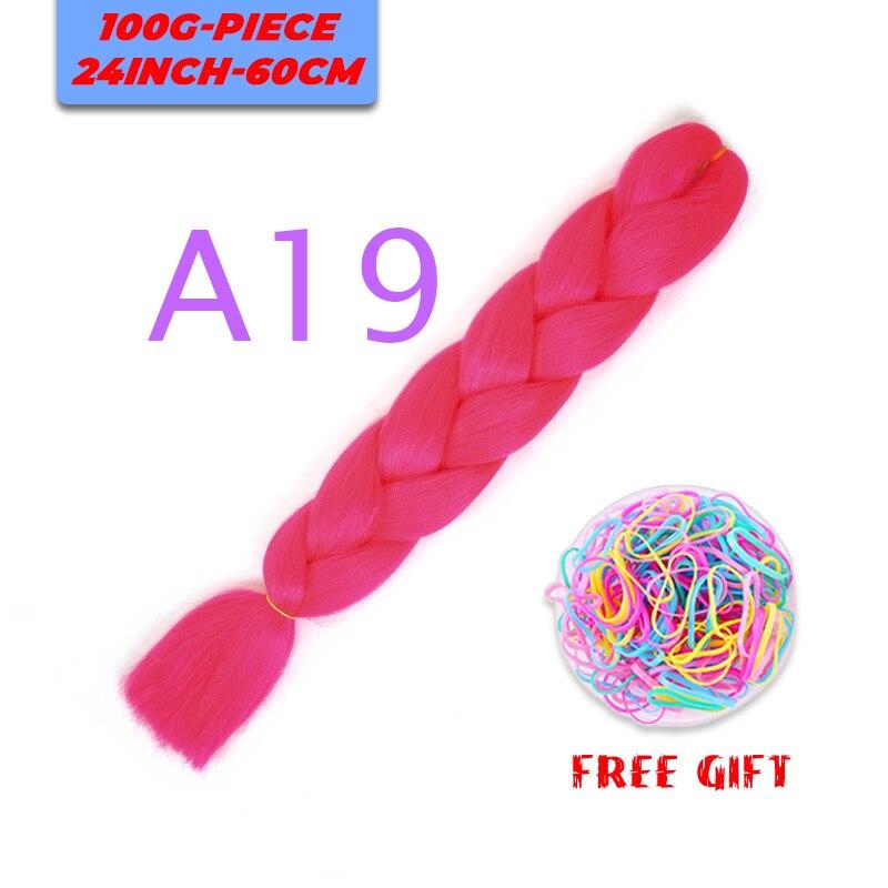 MERISIHAIR Single Ombre Color Synthetic Hair Extension Crochet Twist Jumbo Braiding Long Hair