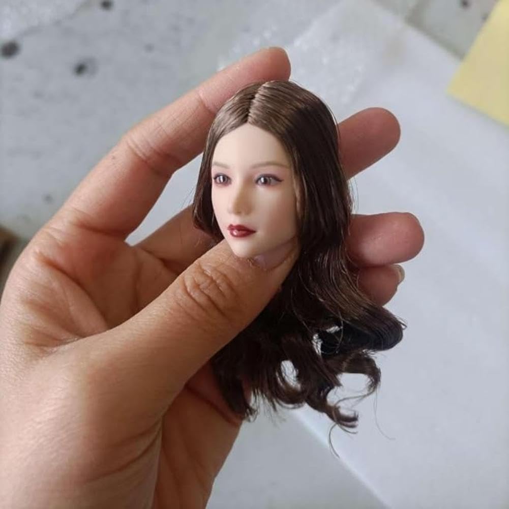 1/6 Scale Female Head Sculpt Beauty Girl Rooted Hair Head Carving 12 Inch Female PH TBL JO Action Figure Body Collection (Long Hair)