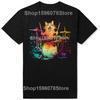 Funny Cat Drummer Drums Drumming Music Lover Tshirts Men Womens Fashion Casual Tshirt 100 Cotton Loose Oversized T Shirt
