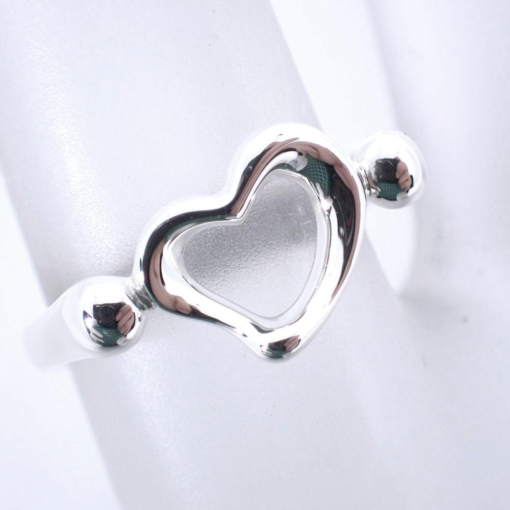 [Used] TIFFANY 925 Open Heart Ring / Size 9 / j7-9