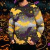 Men's Long Sleeve Hoodie with Sun Halloween Print Pullover