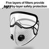 Safety Face Mask Cycling with Eye Shield, Breathing Valve, Lightweight Shield Protection Windproof Dust-proof Adjustable Goggle Protective All-weather
