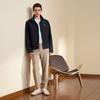 Fila Heritage Stand Collar Jacket Fashion Simple Classic Retro Casual Versatile Loose Jacket Men Jackets Legendary-Blue F51M638501FNV