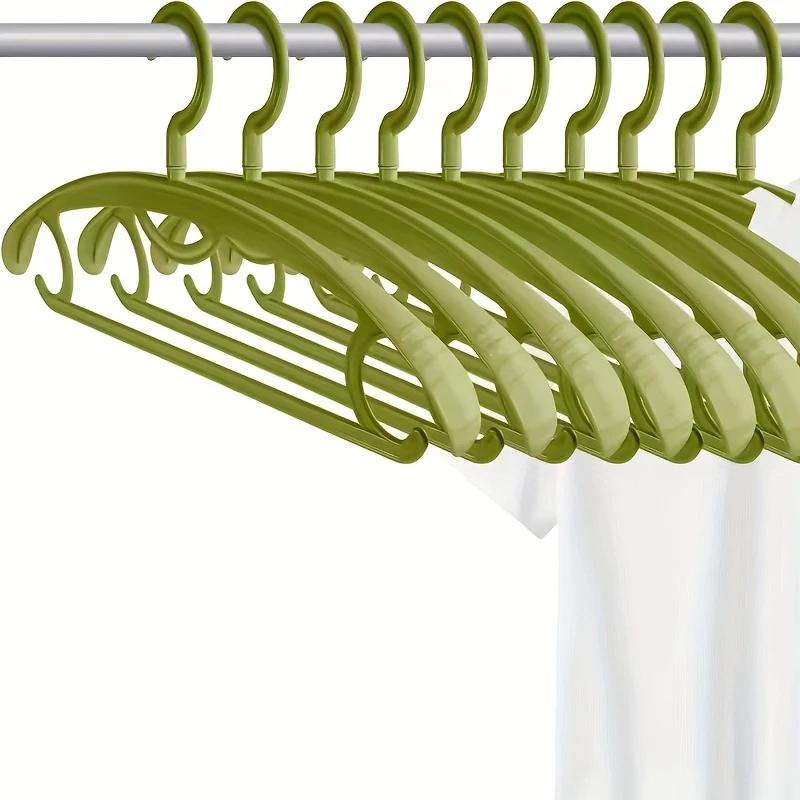 10Pcs Non Slip Thickened Clothes Hanger for Home Use, Seamless Clothes Rack, Wide Shoulder Clothes Hanger