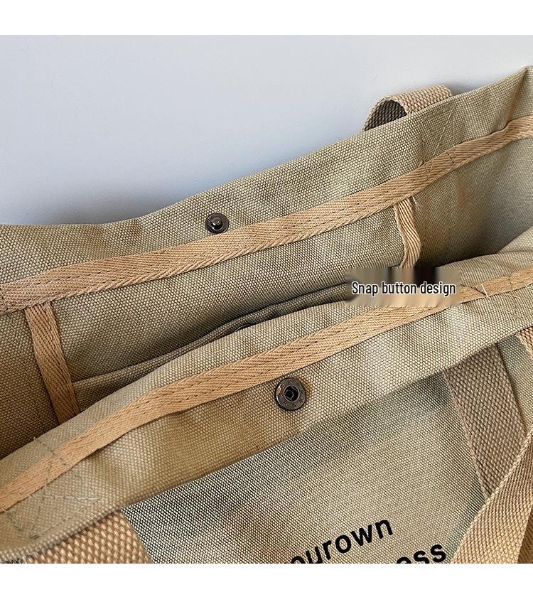 Borsa Tote in Tela Retrò da Donna 2026 – Versatile, Grande Capacità, da Mano o a Spalla Singola per il Pendolarismo