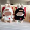 1/4pc Cute 17cm Bunny Doll Accessories with Knitted Clothes Rabbit Ears Hat Heart Sweater for Toy Collectors Labubu Clothes