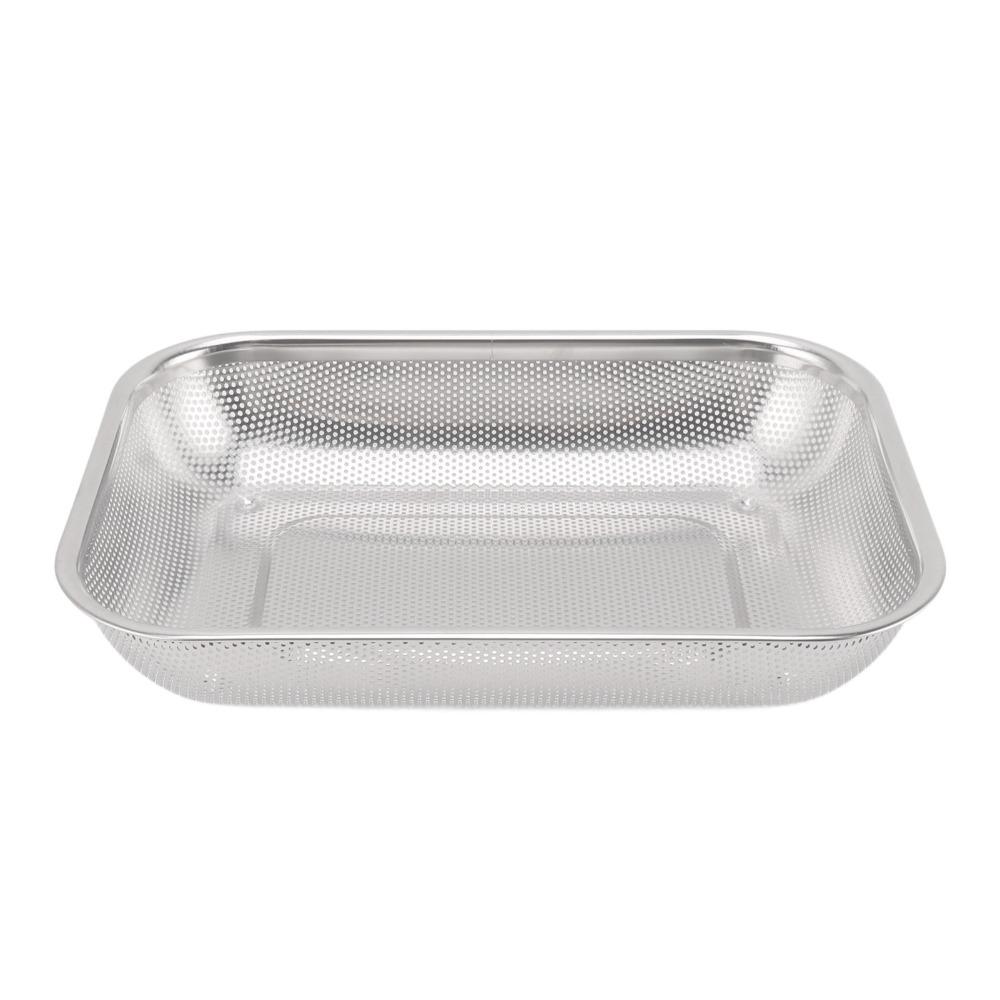 S/L Rectangular Strainer Basket Rectangle Shape Kitchen Strainer Colander  Oil Straining