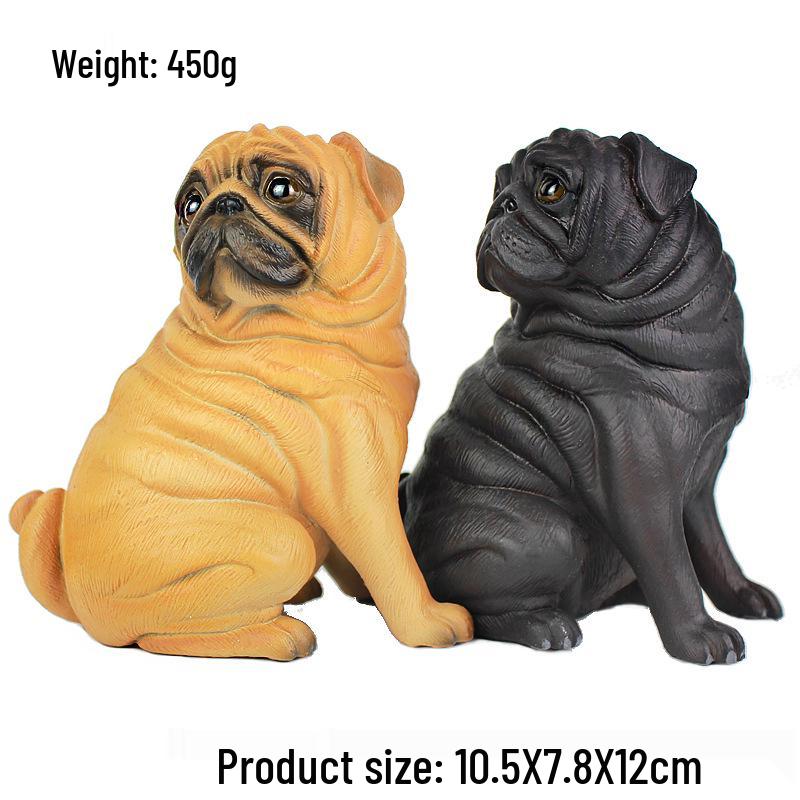 Wildlife Simulation Pug Figurine Toy for Kids