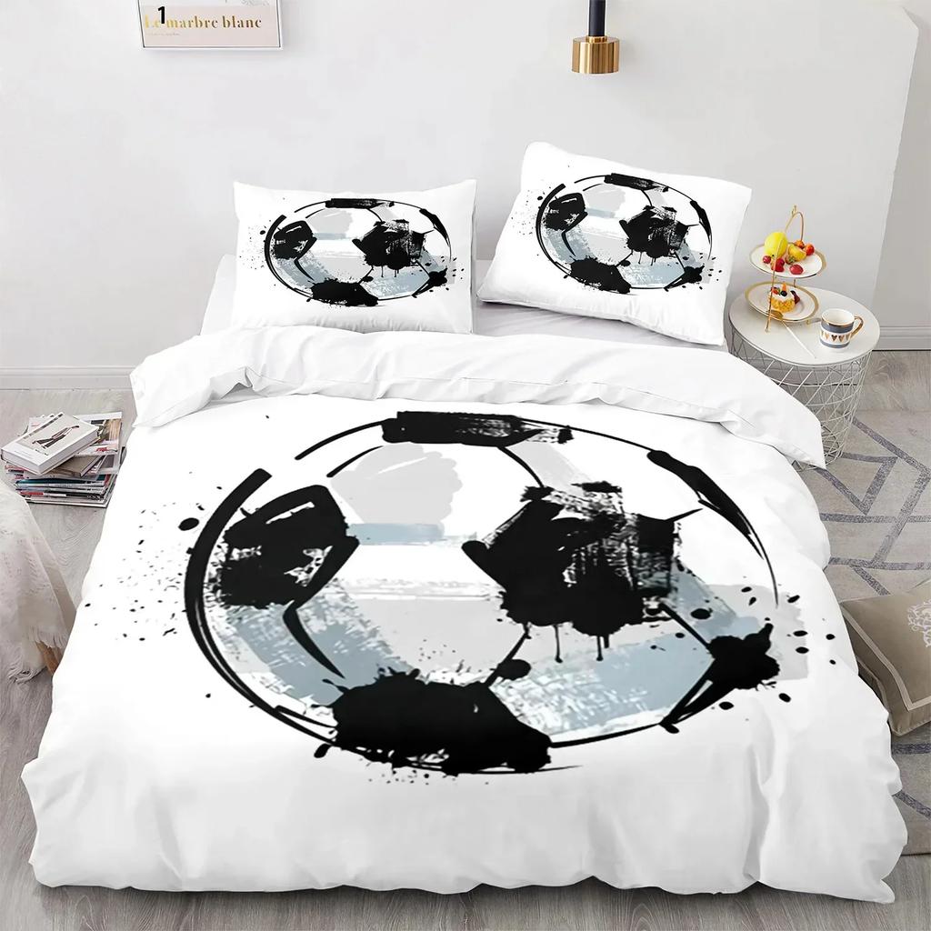 3D Print Soccer Sports Game Comfortable Duvet Quilt Cover Pillowcase Bedding Set Children Bedroom Decoration Home Textile