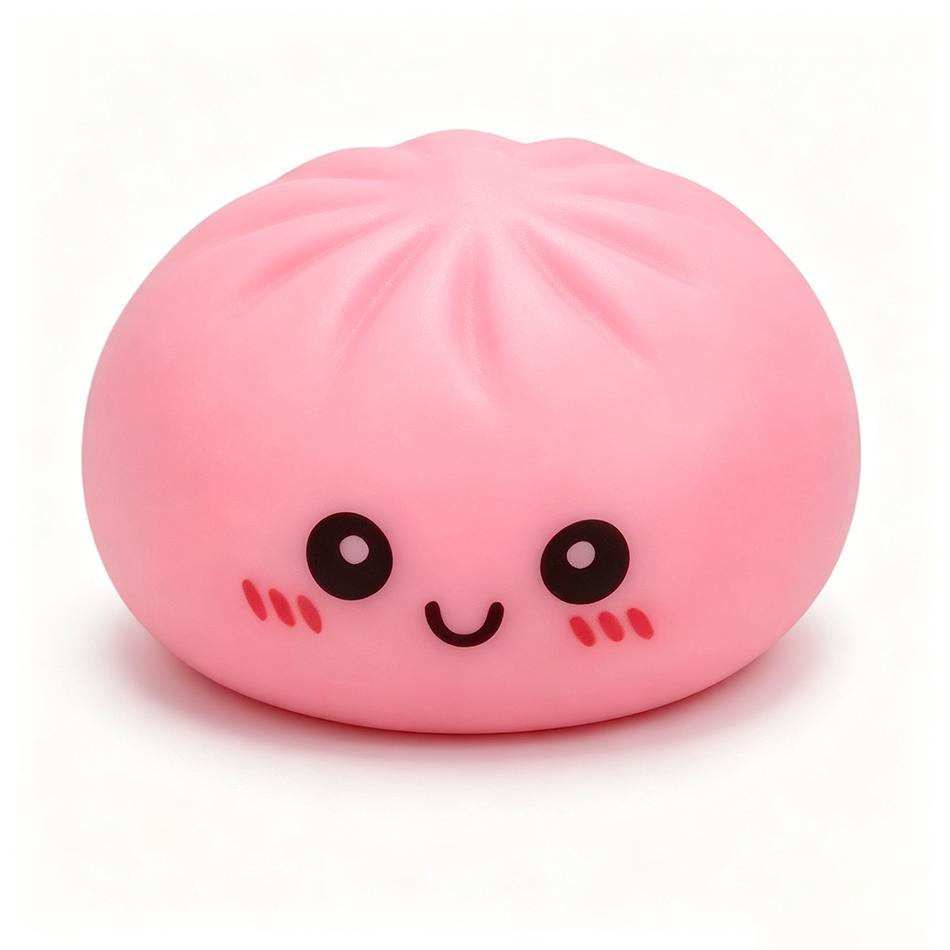Luminous Steamed Bun Squishy Toy, Cute Glow In The Dark Bun Squeeze Fidget Toy, Soft Slow Rebound Stress Relief Sensory Toy