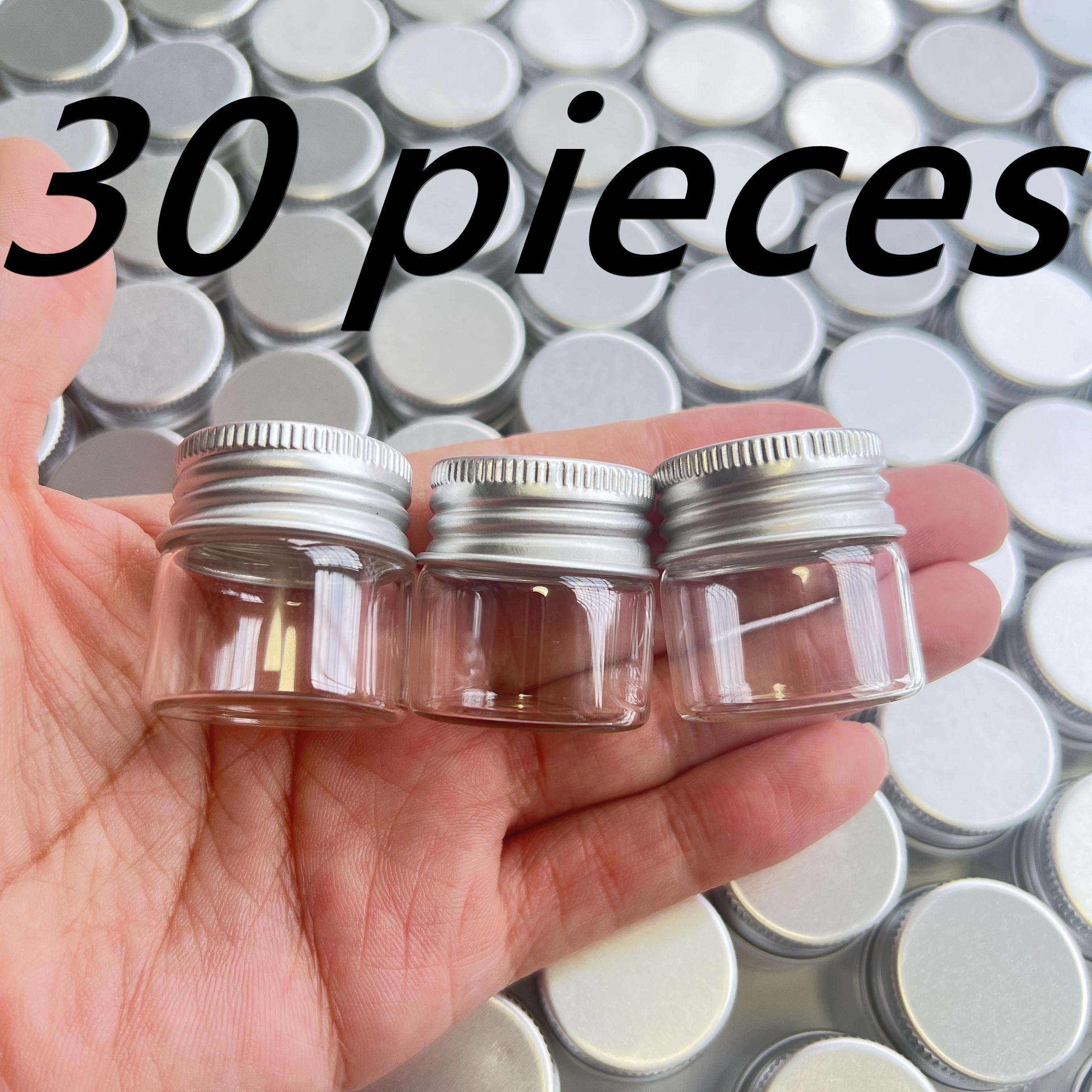 

30/72/100 pcs 10ml Leakproof Glass Bottles 21×30×30mm 10ml Mini Glass Jars Silver Screw Cap Decor Containers DIY Craft Vials