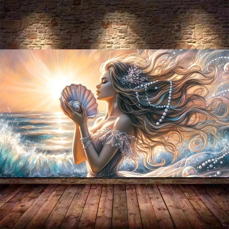 

Ангел Бабочка Фея Сделай Сам 5D Наборы для алмазной живописи Новое поступление Мозаика Богиня моря Полная выкладка квадратными алмазами Распродажа Большой размер Full Round 40x80CM