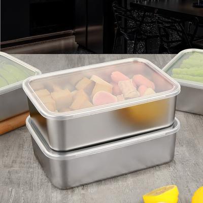 Contenedor de almacenamiento para refrigerador Bandeja de preparación Grado alimenticio Libre de BPA Apto para microondas Apilable Fácil de limpiar Contenedor para preparar frutas y verduras
