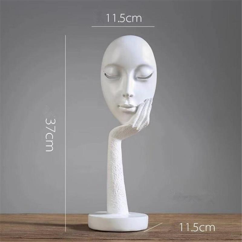 Buy Modern Human Meditators Abstract Lady Face Character Resin Statues
