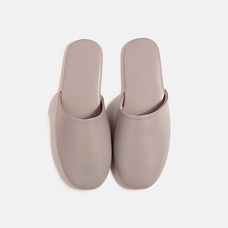 Men's and Women's Lambskin Indoor Slippers - Breathable Leather for Home
