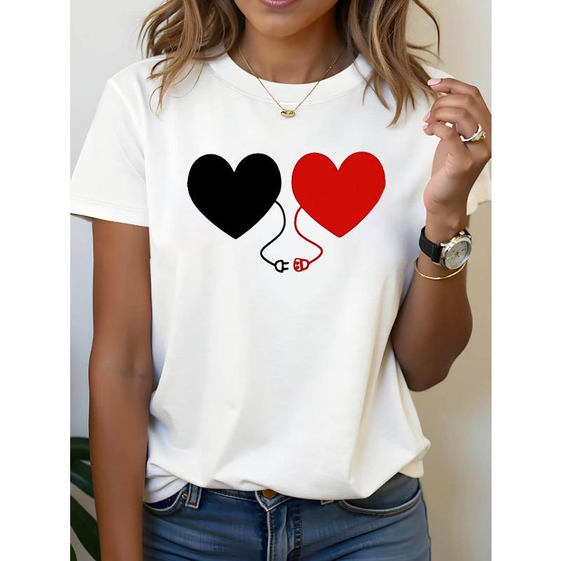 Plus Size - Plus Size - Romantic Couple Style: Healthcare Workers, The Resonance of Two Heartbeats, a Love Symbol Connecting 2XL белый