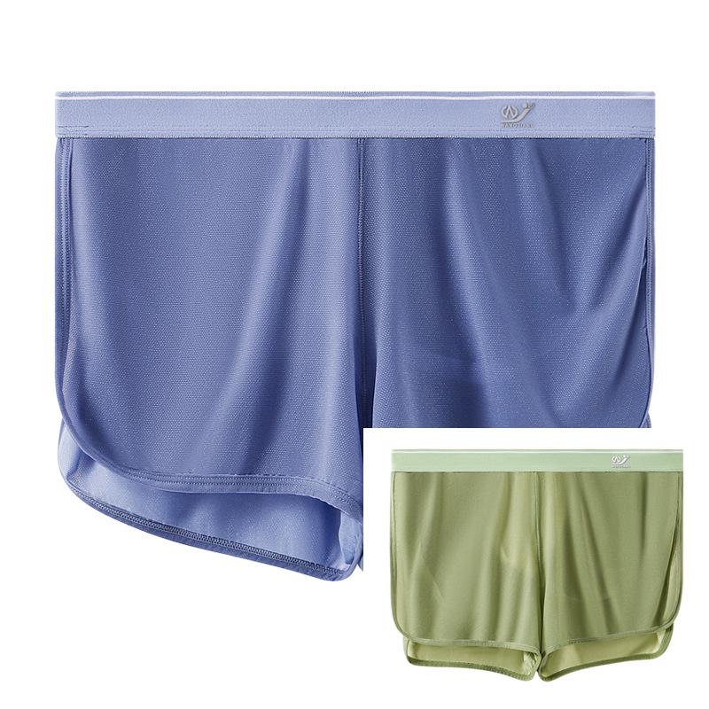 Pánské letní ledové hedvábné síťované A-střihové spánkové slipy - Prodyšné a sexy