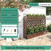Nuoshuer Outdoor Solid Wood Planter Box with Partition
