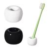 2PCS Ceramic Toothbrush Stands Creative Brush Stand Shelf Base Practical and Mini Solution