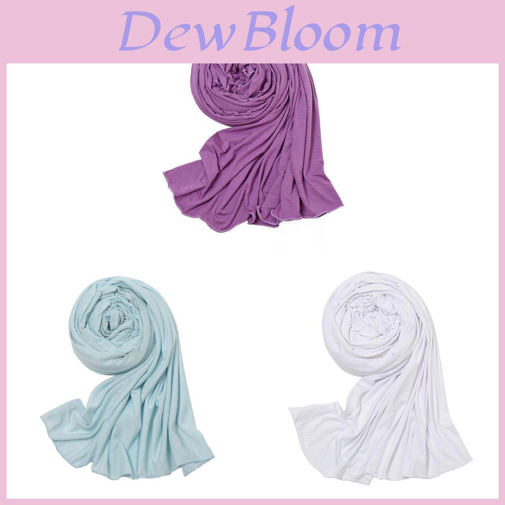 Light Cotton Monochrome Scarf Wrap With Stretch Breathable Fabric For Casual Wear