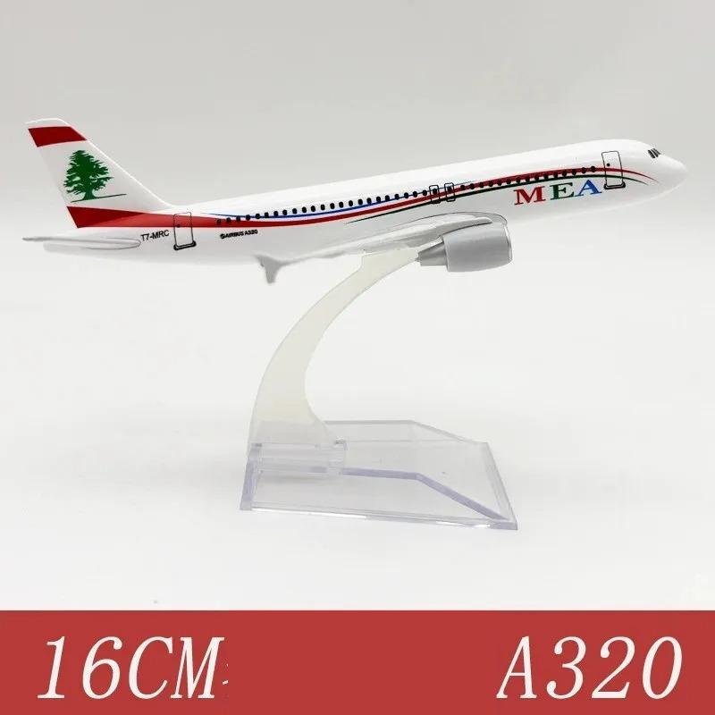 Alloy 1/400 Scale A320 MEA Airways A320 Airplane Model Diecast Aircraft Model for Collections and Display Souvenir Plane Toy