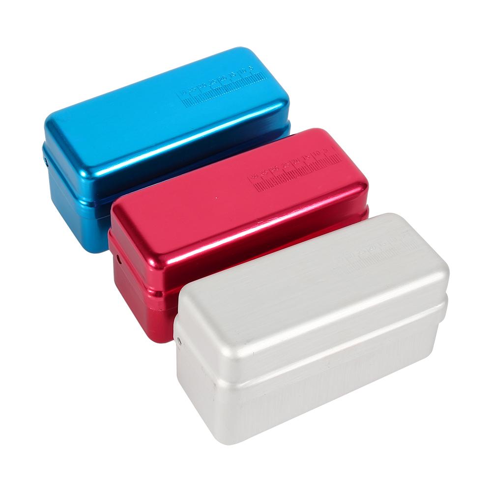 72 Holes Aluminium Alloy Sterilizer Case Dental Use Holder Disinfection Box(Blue)