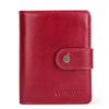 Johnature Portamonete da uomo con pochette multifunzione in pelle Crazy Horse vintage con cerniera solida e Hasp