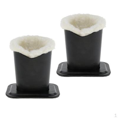 2-Pack PU Eyeglass Bracket Holder Case Plush Container