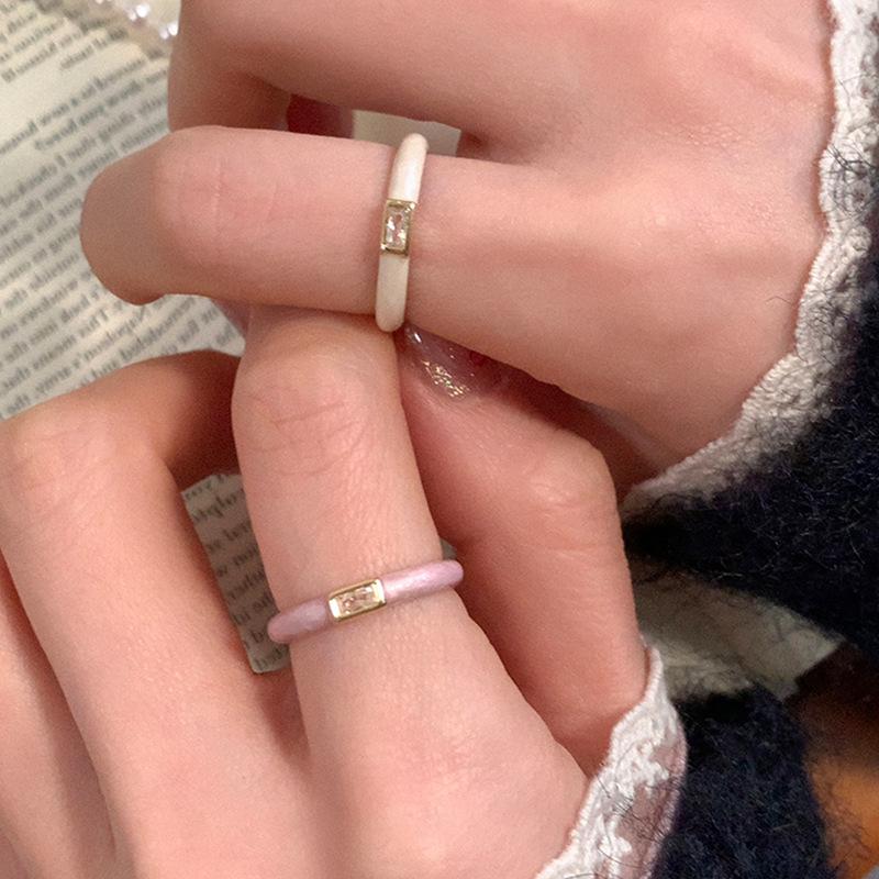 Zircon Drip Oil Open Ring: Elegant, Versatile, and Fashionable for Women