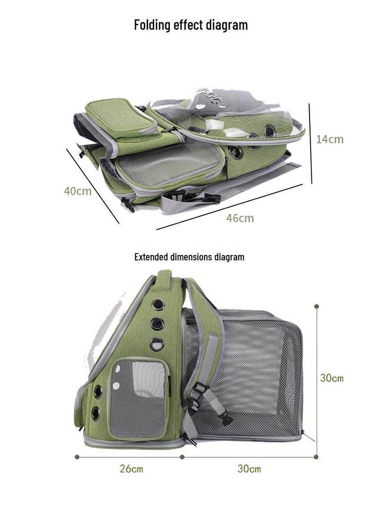 Large Capacity Breathable Cat Backpack - Portable Space Capsule Design for Outings