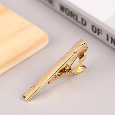 1Pc Einfache Stil Krawatte Clip Für Männer Pin Verschluss Kurzen Clip Gold Farbe Krawatte Clip