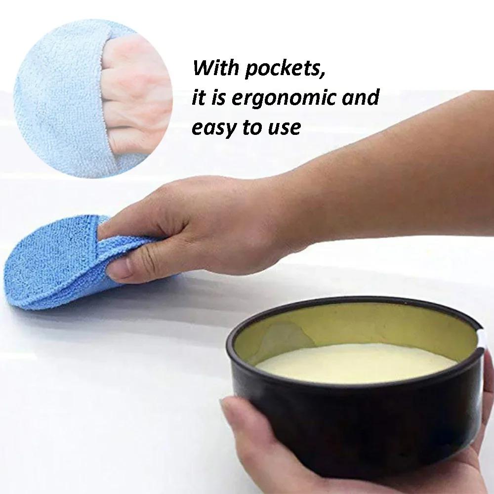 1-10Pcs Waxing Sponge Car Applicator Cleaning Polish Pad Foam Sponge Microfiber Waxing Cleaning Sponge Clean Washing Tools