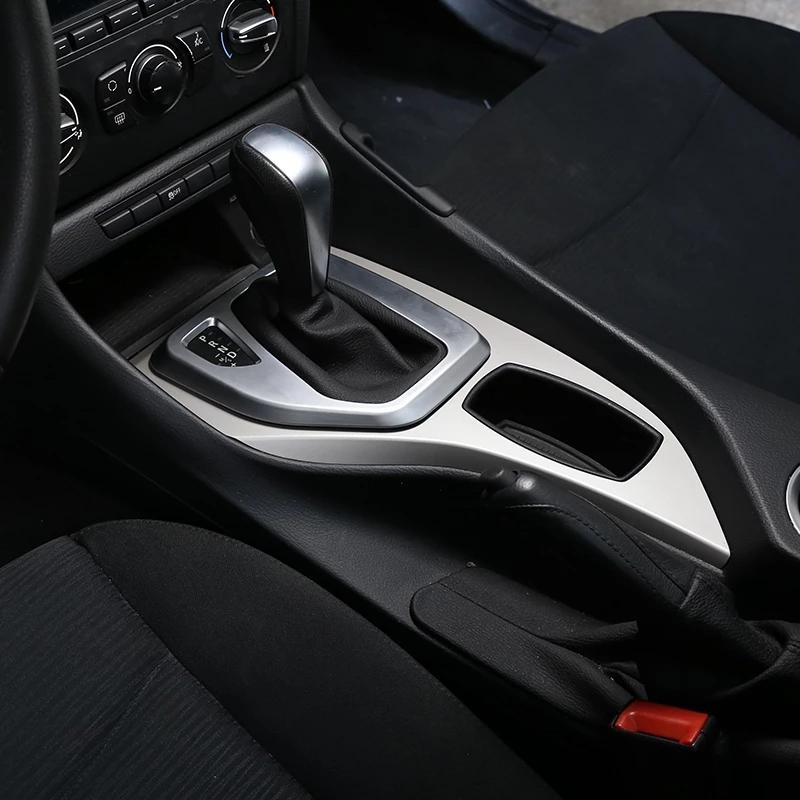 ABS Car Console Gear Panel Frame Console Gear Shift Panel Cover Trim Fit For BMW X1 E84 2010-2015 Auto Interior