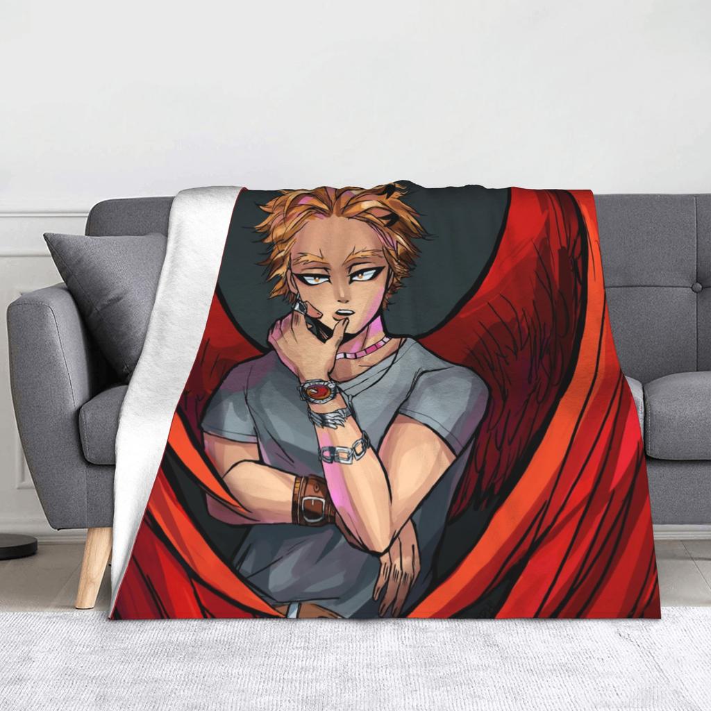 Hawks My Hero Academia Blanket Fleece Spring Autumn Portable Super Soft Throw Blankets for Bedding Bedroom Bedspread